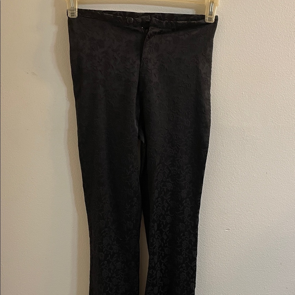579 Black Textured Trousers